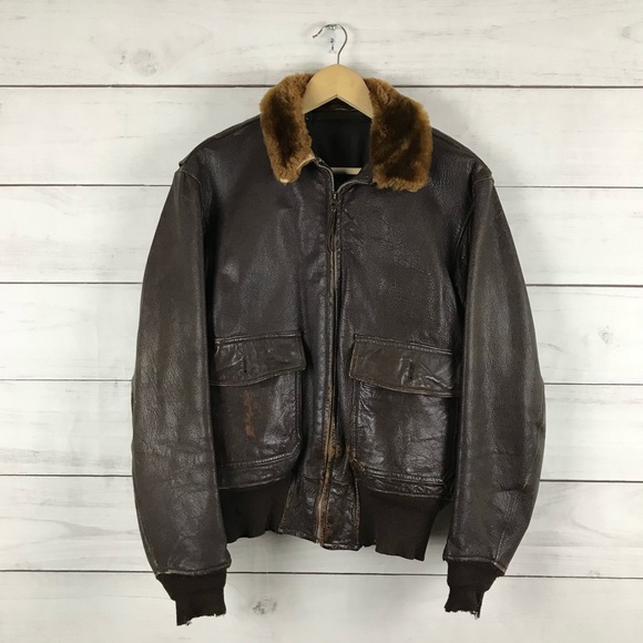 Vintage 50s US Navy G1 Conmar Flyers Flight Bomber Jacket